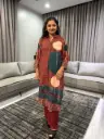 Ruby Dot Muslin Kurta Set