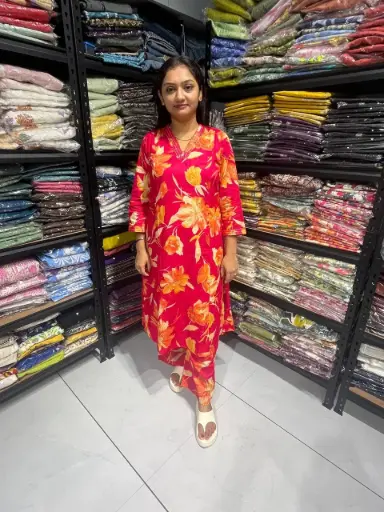 Floral Fiesta Cotton Kurta Palazzo Set