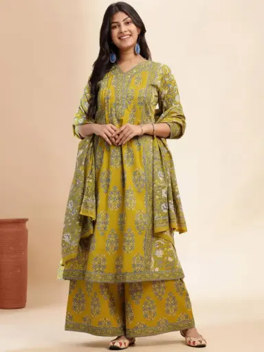 Zestful Flora 3-Piece Cotton Ensemble