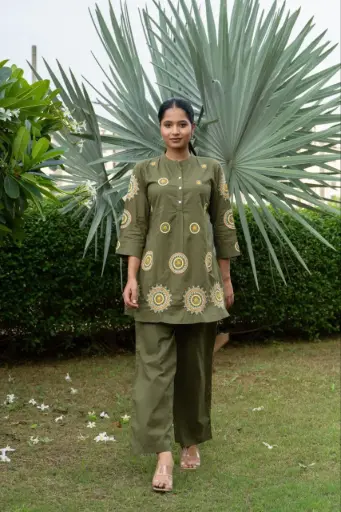 Naira Mandala Magic Olive Cotton Cord  Set