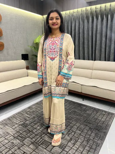 Ivory Kashmira Muslin Cordset