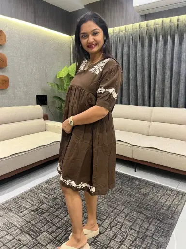 Cocoa Bloom Cotton Long Tunic