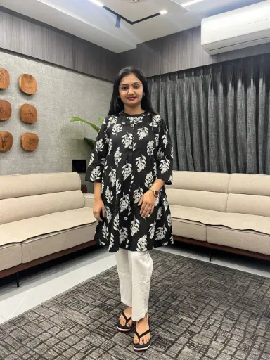 Midnight Bloom Cotton Tunic