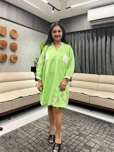 Pastel Bloom Cotton Long Tunic