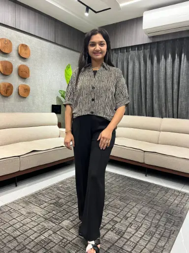 Chic Stripe Imported Shirt Top