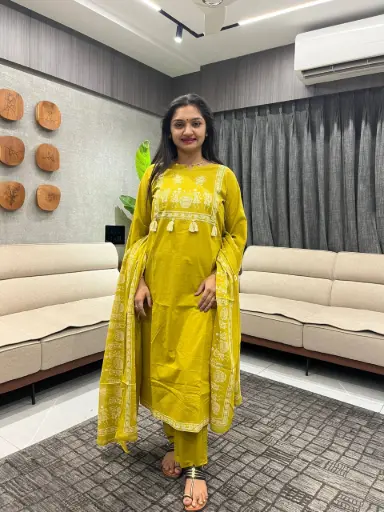Mustard Heritage Cotton 3-Piece Set