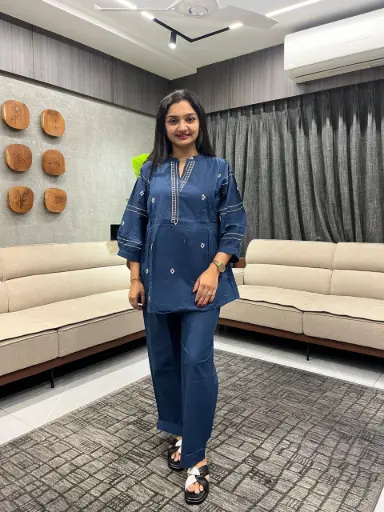 Navy Royale Cotton Co-ord Set