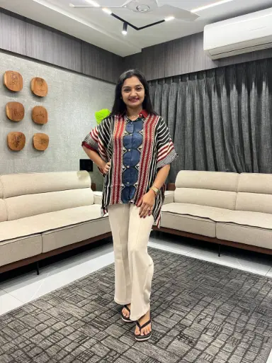 Crimson Indigo Modal Silk Kaftan