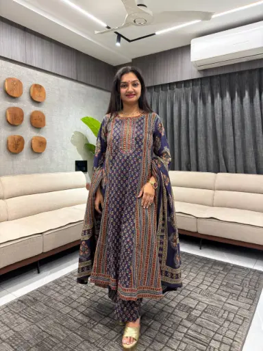 Royal Indigo Heritage Suit Set