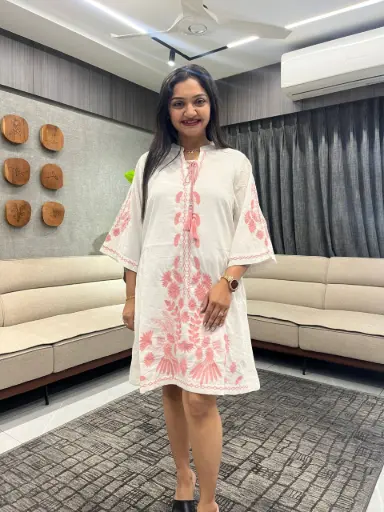 Baby Pink Whisper Mull Tunic