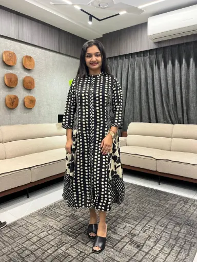 Midnight Dot Elegance Dress