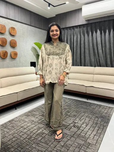 Sage & Sand Printed Cotton Cord Set