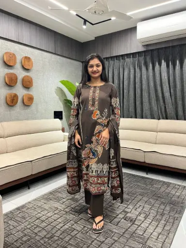 Chocolate Earth Hand-Worked Cotton Suit Set