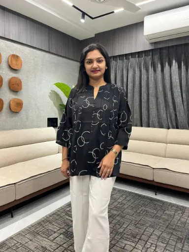 Midnight Charm Cotton Printed Top