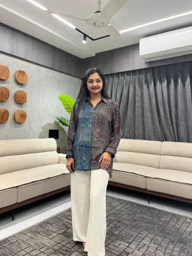 Vintage Patchwork Printed Crepe Shirt