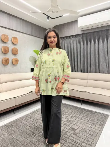 Tropical Lime Premium Cotton Tunic