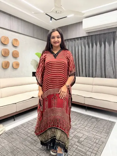 [1508] Earthbound Heritage Modal Silk Kaftan 