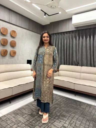 Indigo Earth Ajrakh Crepe Coord Set
