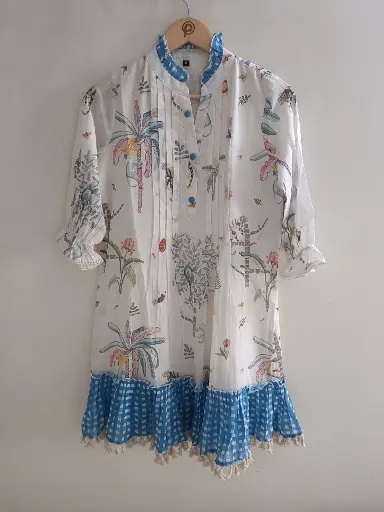 Wild Garden Mull Cotton Tunic