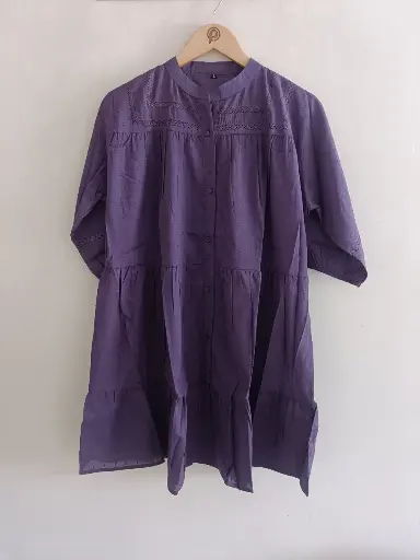 Lavender Grace Dobby Cotton Tunic