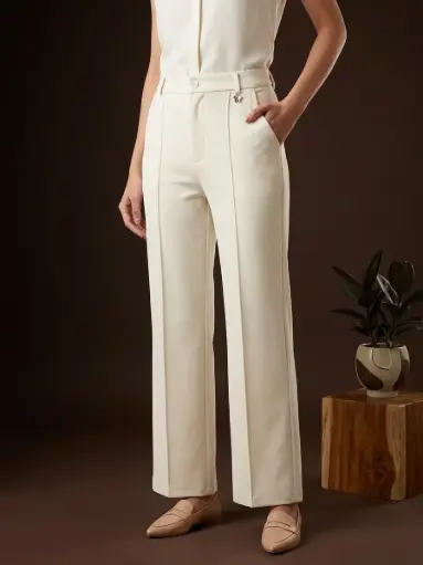 Ivory Luxe Korean Palazzo