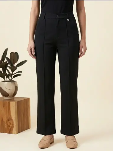 Classic Black Korean Palazzo Pants