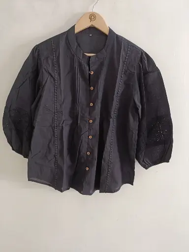 Midnight Elegance Cotton Top