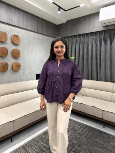 Royal Plum Cotton Top