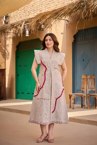 Rustic Muse Jute Cotton Dress