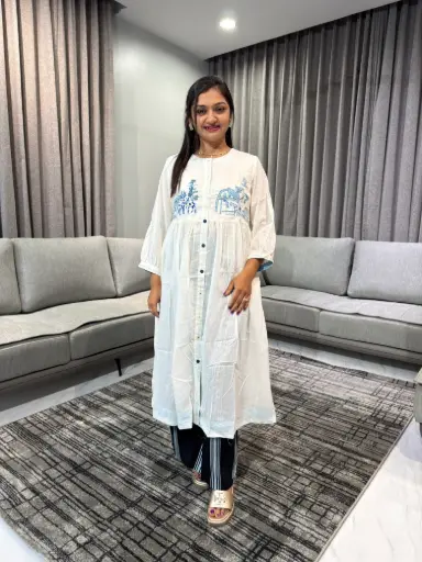 Ivory Bloom Mull Cotton Set