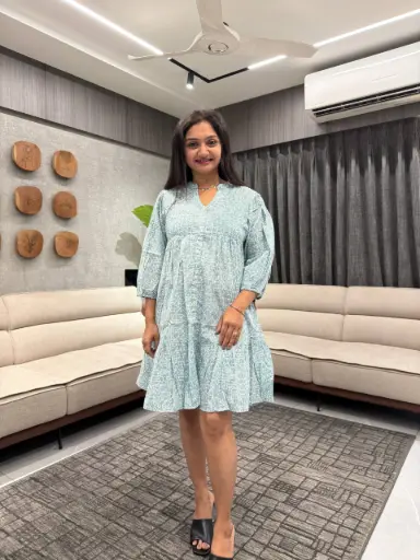 Misty Blue Cotton Tunic