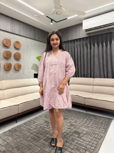 Lavender Mist Cotton Tunic