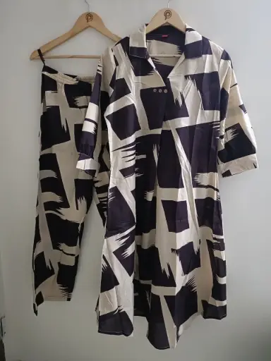 Monochrome Motion Cotton Co-ord Set