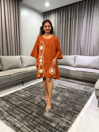 Rust Bloom Dori Work Tunic