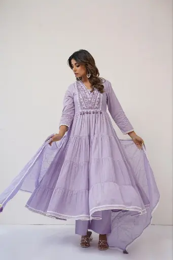 Lavender Grace Cotton 3-Piece Set