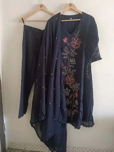 Midnight Bloom Mull Cotton Set
