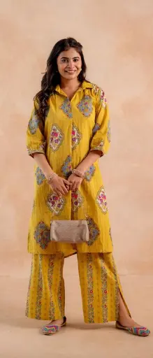 Sunshine Lotus Cotton Co-ord Set