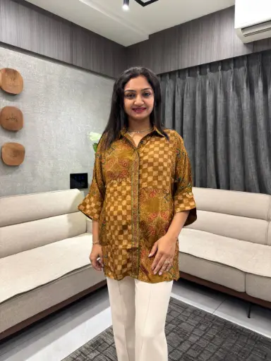 Rustic Ajrakh Check Panel Shirt