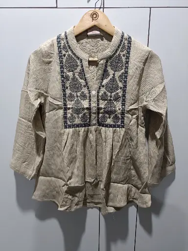 Sand Dune Embroidered Top