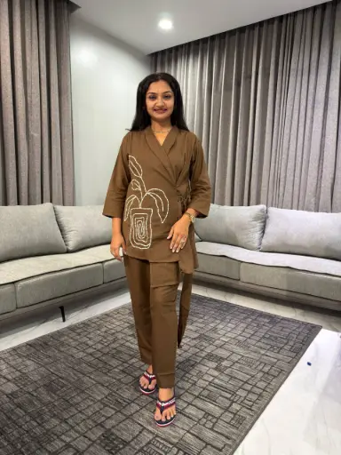 Mocha Wrap Flex Cotton Cord Set