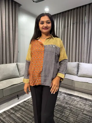 Urban Mosaic Muslin Shirt Top