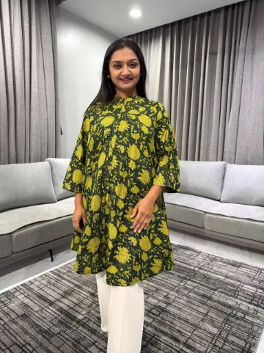 Forest Floral Pure Cotton Tunic