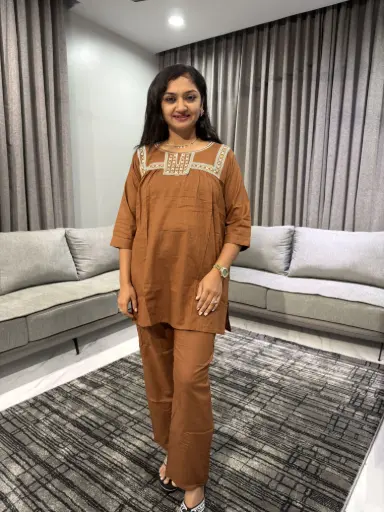 Cinnamon Charm Flex Cotton Co-ord Set