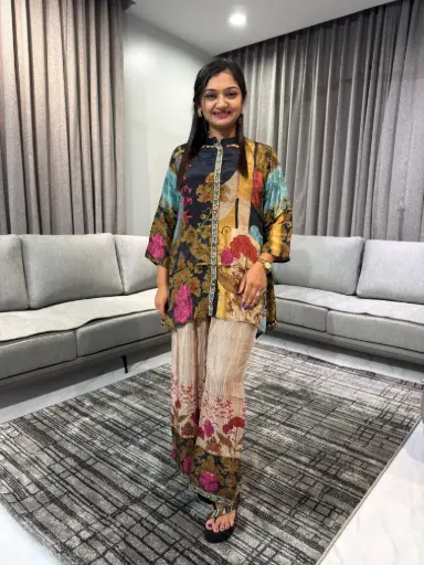 Floral Heritage Viscose Muslin Co-Ord Set