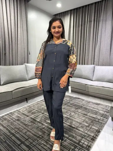 Black Mosaic Printed Co-Ord Set