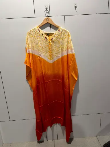 [2537] Sunset Glow Gazzi Silk Kaftan