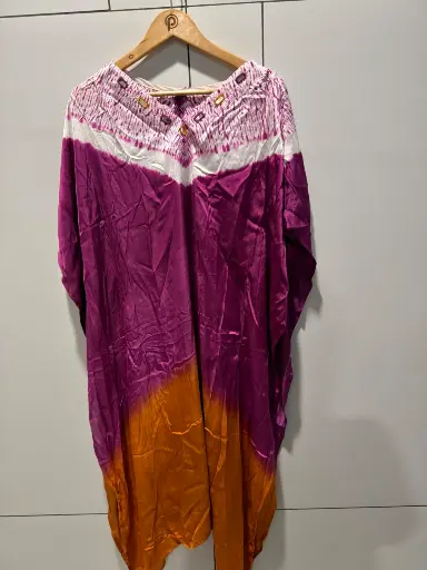 [2538] Royal Orchid Gazzi Silk Kaftan