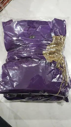 [2591] Violet Pure Chinon Co-Ord Set