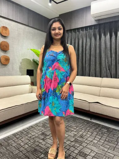 Multicolor Pure Cotton Floral Printed A-Line Tunic