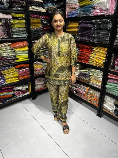 Green Luxe Print Viscose Co-ord Set